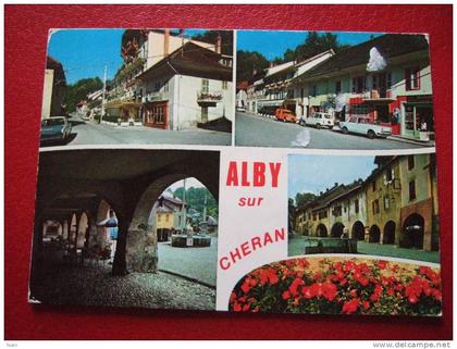 74 - ALBY SUR CHERAN - CARTE MULTI VUES - VIEILLES VOITURES ....