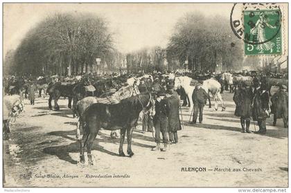 Alençon   (61.Orne)  Le marché aux chevaux