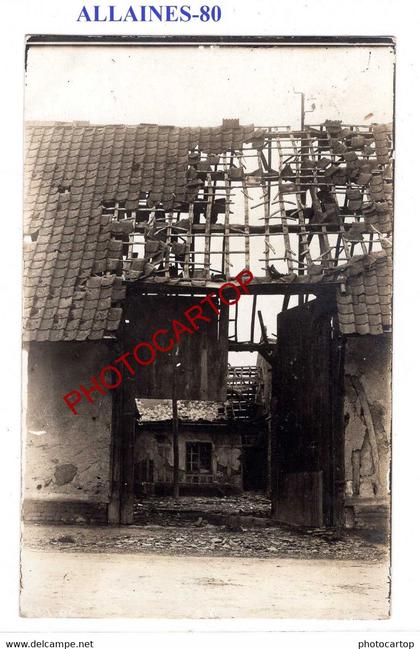 ALLAINES-CARTE PHOTO Allemande-GUERRE 14-18-1 WK-Militaria-France-80-