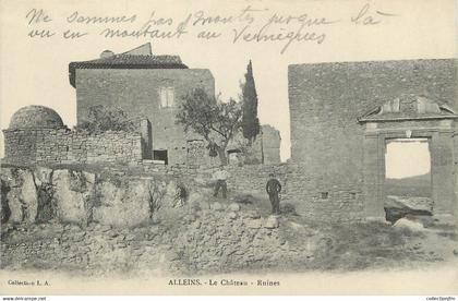 / CPA FRANCE 13 "Alleins, le château, ruines"