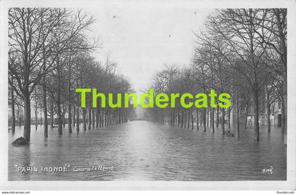 CPA 75 CARTE DE PHOTO PARIS INONDE 1910 INONDATIONS DE PARIS COURS LA REINE