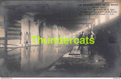 CPA 75 PARIS CARTE DE PHOTO LA GRANDE CRUE DE LA SEINE 1910