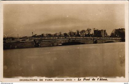 CPA Inondations PARIS 1910 Pont de l'Alma (970964)