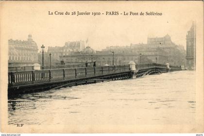 CPA Inondations PARIS 1910 Pont de Solférino (972206)