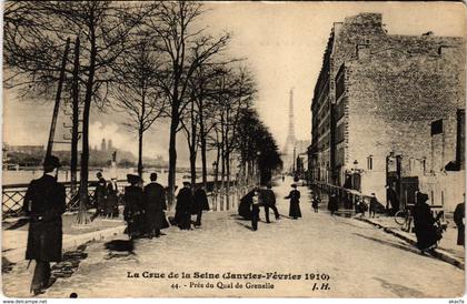 CPA Inondations PARIS 1910 Quai de Grenelle (972336)