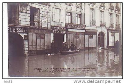 Dép75 - Paris - Arrondissement: 06 - Inondations de 1910 - RF4995 - Quai des Grands Augustins - bon état