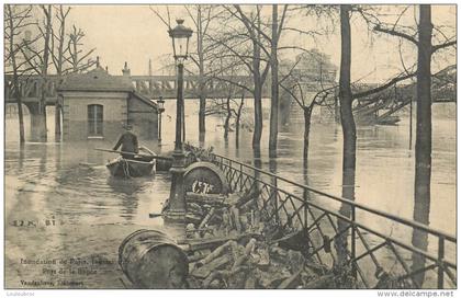 PARIS INONDATION 1910  PORT DE LA RAPEE