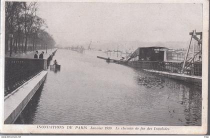 Paris (Inondations de Janvier 1910) - le Chemin de Fer des Invalides