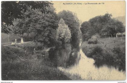 CPA ALTKIRCH - La Promenade de l'Ill - Ed. Husser-Beck , Altkirch - ( Pêcheur à la ligne )