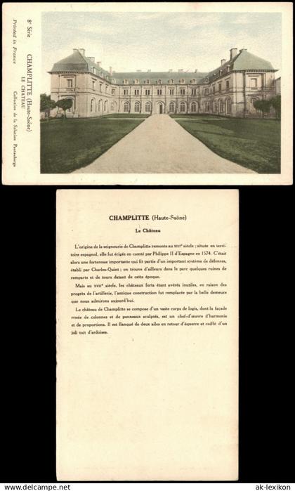 CPA Champlitte Le Château (Schloss Gebäude, Castle) 1910