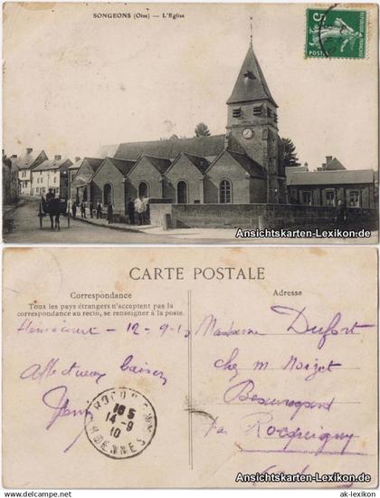 CPA Songeons (Oise) Partie an der Kirche (L'Eglise) 1910