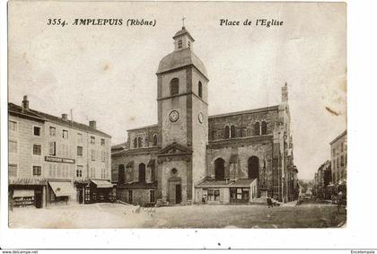 CPA- Carte Postale -France-Amplepuis- Place de l'Eglise -1933 VM19559