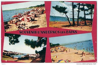 ANDERNOS LES BAINS - SOUVENIR D'ANDERNOS  les bains - timbrée TTB