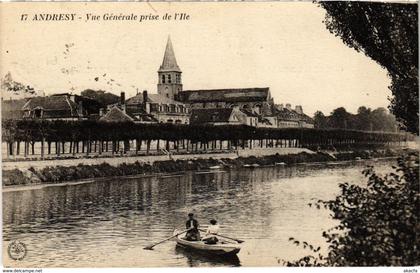 CPA ANDRESY - Vue générale prise de l'Ile (102711)