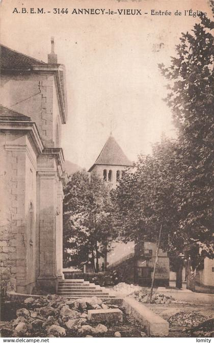 74 Annecy le Vieux entrée de l' église CPA