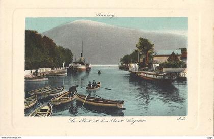 CPA Annecy Le Port et le Mont Veyrier