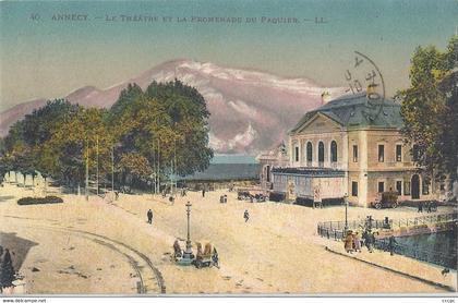 CPA Annecy Le Théâtre et la Promenade du Paquier