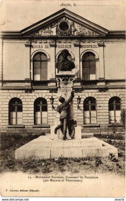 CPA Anzin Monument Fontaine Invent. du Parachute (983644)