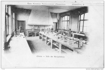 ARMENTIERES ECOLE NATIONALE PROFESSIONNELLE CHIMIE SALLE DES MANIPULATIONS (CARTE PRECURSEUR)