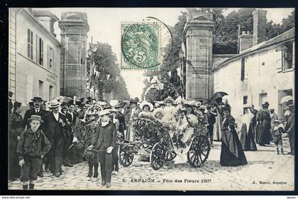 cpa du 91 Arpajon Fêtes des Fleurs 1907  YPO2