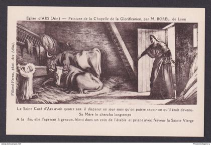 FRANCE, Postcard, Ars-sur-Formans, Painting of the Chapel of the Glorification