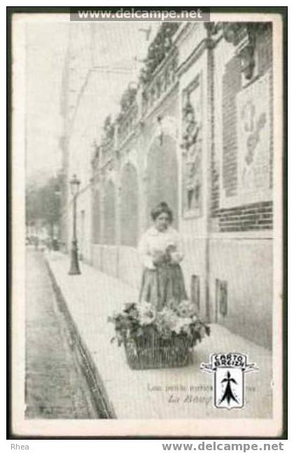 75 paris - Les petits métiers parisiens  La Bouquetière - cpa