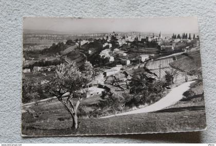 Cpsm 1957, Aubenas, vue d'ensemble sur la ville, Ardèche 07