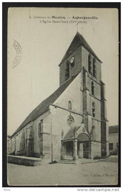 78 3 Environs de Meulan - Aubergenville L'Eglise Saint-Ouen (XIV siècle) eglise    D78D  K78029K  C78029C RH015130