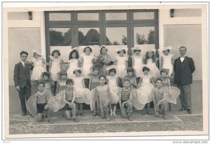 AUXERRE - Carte Photo - Filles et garçons  costumés, la Rose