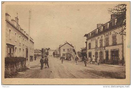 - creuse - ref -A314 - auzances -  avenue de la gare - hotel de la gare pradeux - carte bon etat -