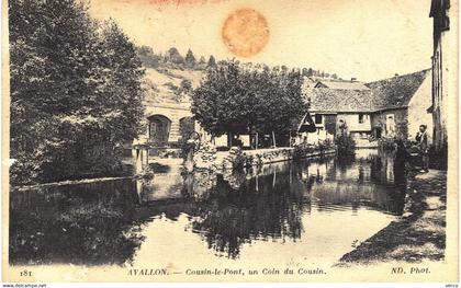 Carte POSTALE  Ancienne  de  AVALLON - Cousin le Pont