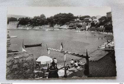 Cpm, Bandol, la plage Rénécros, Var 83