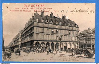 75 - Paris - Grand Hotel du Louvre et Rue Rivoli (N8211)