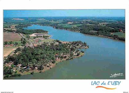 32 - Barbotan les Thermes - Le Lac de L'Uby - Vue aérienne - Flamme Postale de Barbotan les Thermes - CPM - Voir Scans R