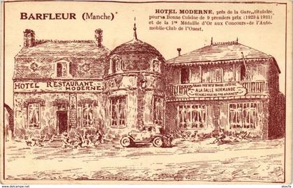 CPA BARFLEUR - Hotel Moderne pres de la Gare titulaire pour (209314)