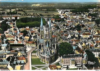 14 - Bayeux - Vue Générale aérienne - La Cathédrale Notre Dame - Flamme Postale de Bayeux - CPM - Voir Scans Recto-Verso