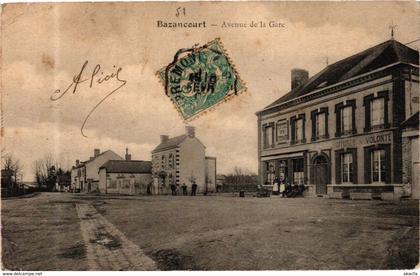 CPA BAZANCOURT - Avenue de la Gare (245391)