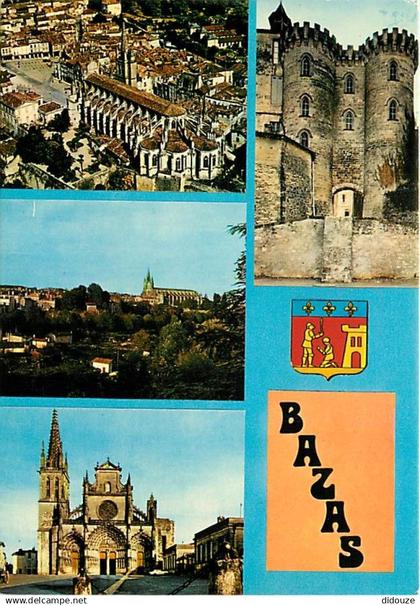 33 - Bazas - Multivues - Blasons - CPM - Voir Scans Recto-Verso