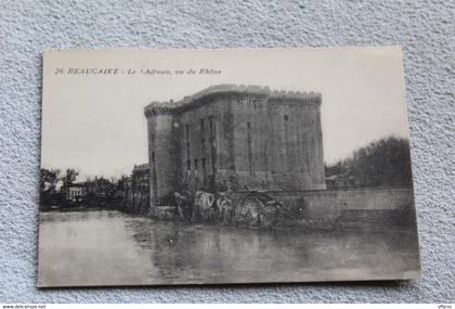 Beaucaire, le château vu du Rhône, Gard 30