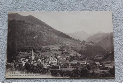 Beaufort, vue générale et la vallée d'Arèches, Savoie 73