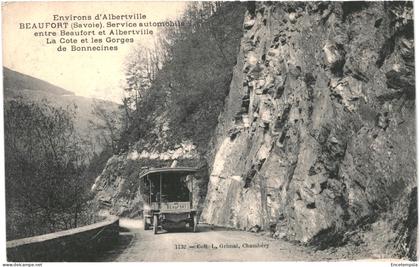 CPA Carte postale France Beaufort Service automobile entre Beaufort et Albertville la cote et gorges de BonnecineVM67996