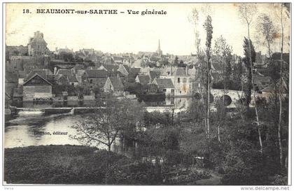 Carte Postale Ancienne de BEAUMONT sur SARTHE