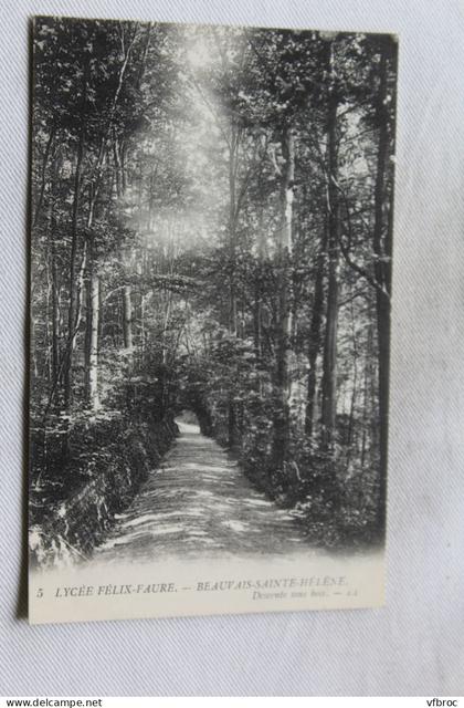 Beauvais sainte Hélène, lycée Félix Faure, descente sous bois, Oise 60