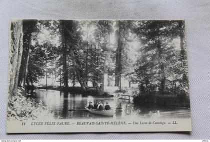 Beauvais sainte Hélène, lycée Félix Faure, une leçon de canotage, Oise 60