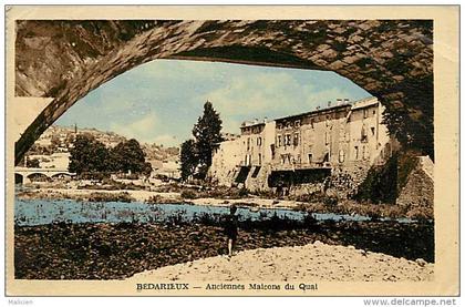 - depts divers -ref-KK627- herault - bedarieux - anciennes maisons du quai - carte bon etat -