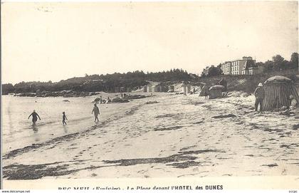 CPA Beg Meil La Plage devant l'Hôtel des Dunes