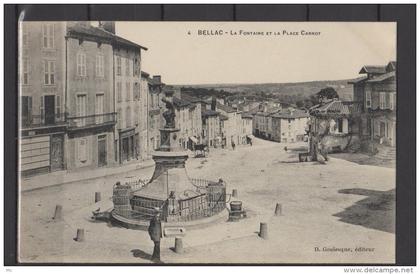 87 - Bellac - La Fontaine et la place Carnot