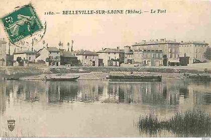 69 - Belleville sur Saone - Le Port - Etat léger pli visible - CPA - Voir Scans Recto-Verso