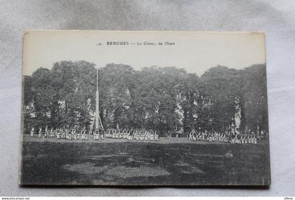 Cpa 1917, Bergues, le champ de mars, Nord 59