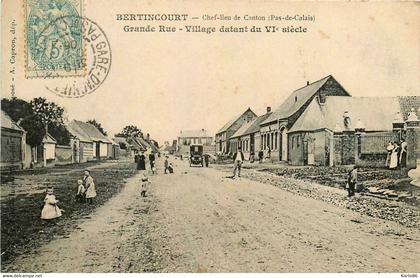 bertincourt * la grande rue du village * villageois